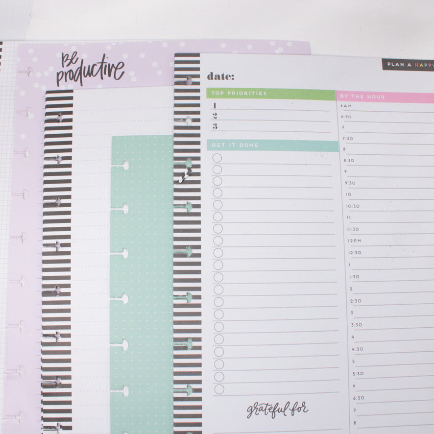 Large Lot 99 Sheets Mixed Classic Filler Paper- Happy Planner DeStash