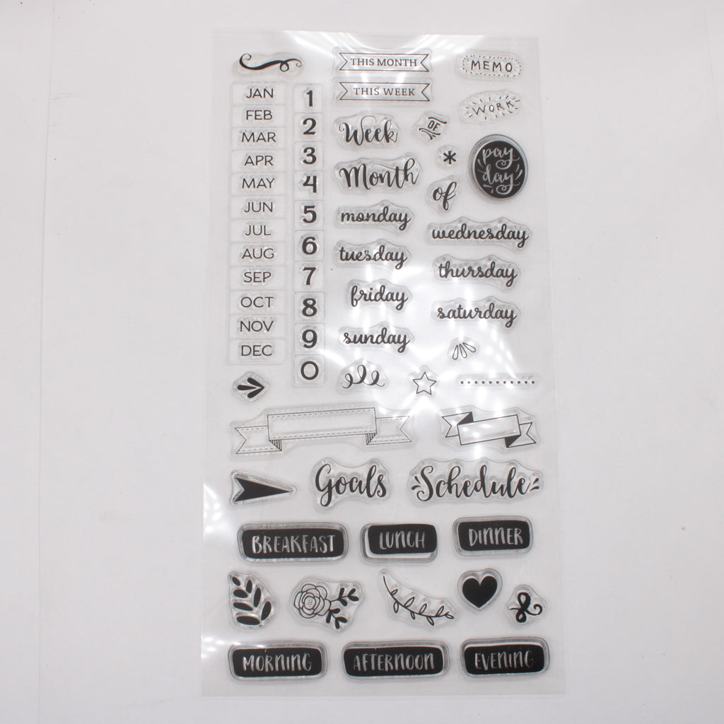 Dates / Weeks Clear Stamps (Unused) - Happy Planner DeStash
