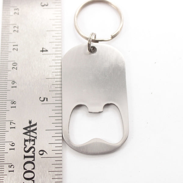 "1 year down, forever to go" Stainless Steel Bottle Opener Keychain - Can be customized with number of years