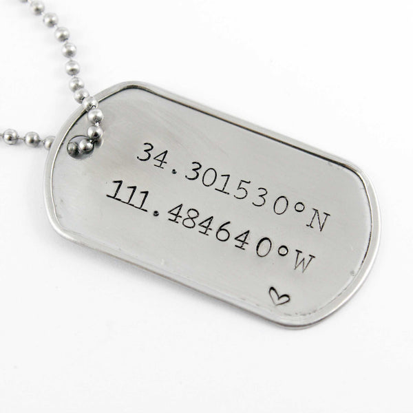 Personalized, Dog Tag Necklace / keychain - Completely Hammered