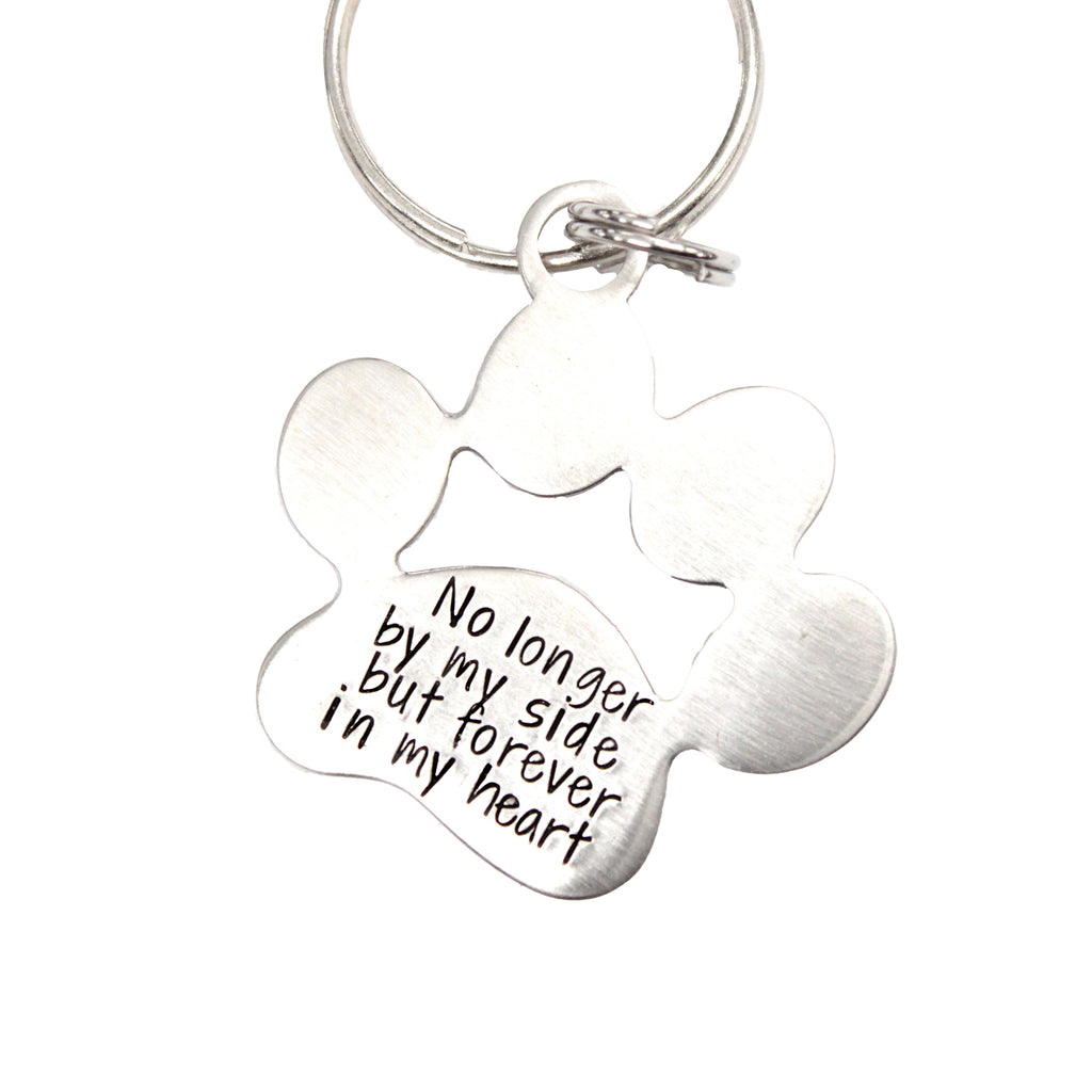 "No longer by my side but forever in my heart" Stainless Steel keychain - Discounted and ready to ship
