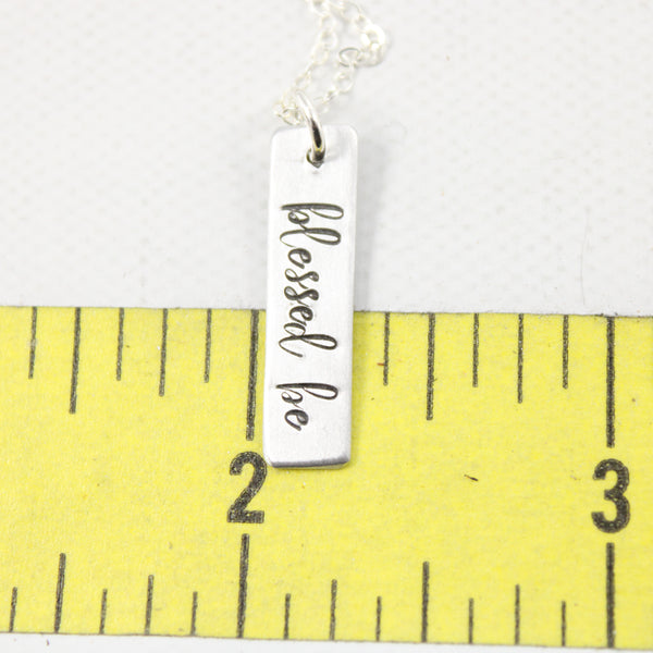 "blessed be" Necklace / Charm - Sterling Silver