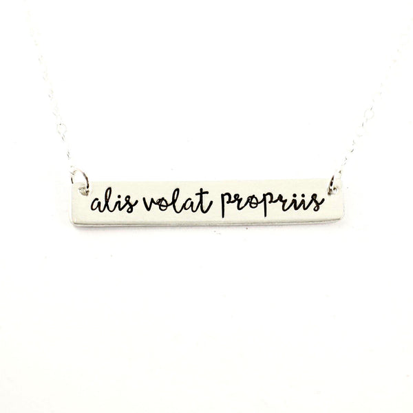 "alis volat propriis" Necklace - Sterling Silver