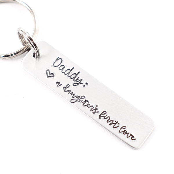 "Daddy - a daughter's first love" keychain