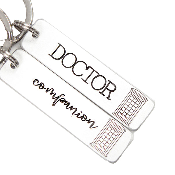 "DOCTOR" & "Companion" Keychain Set (sold as a set or single keychain)