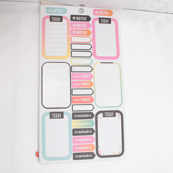 Sticker Book (Partial) - "Productivity" (2016) - Happy Planner DeStash