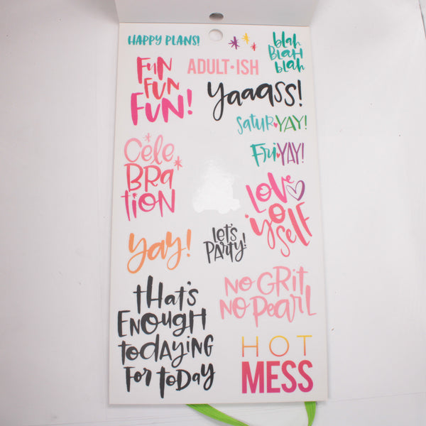 Sticker Book (Mostly Unused) - "Gold Star Quotes" (2018) - Happy Planner DeStash