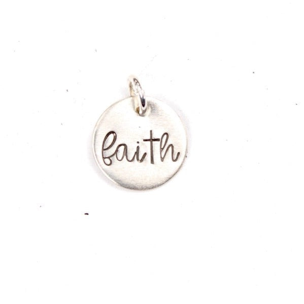 "Faith" Hand Stamped Sterling Silver or Gold Filled Necklace / Charm