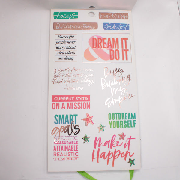 Sticker Book (Mostly Unused) - "Gold Star Quotes" (2018) - Happy Planner DeStash
