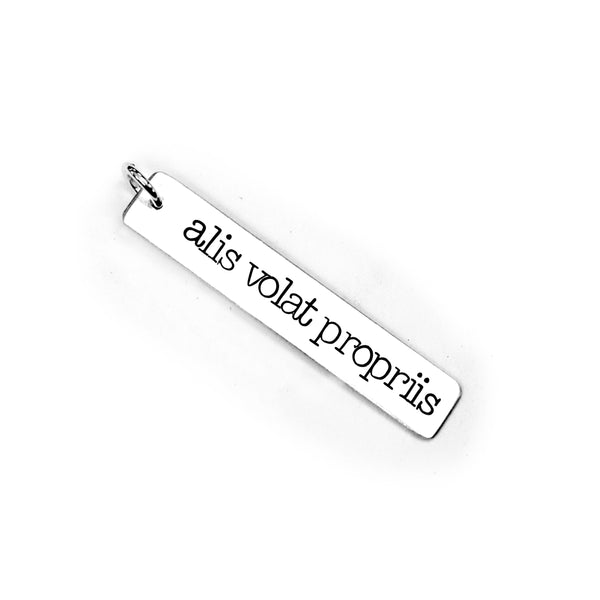"alis volat propriis" Sterling Silver Charm - Discounted Sample, Ready to Ship