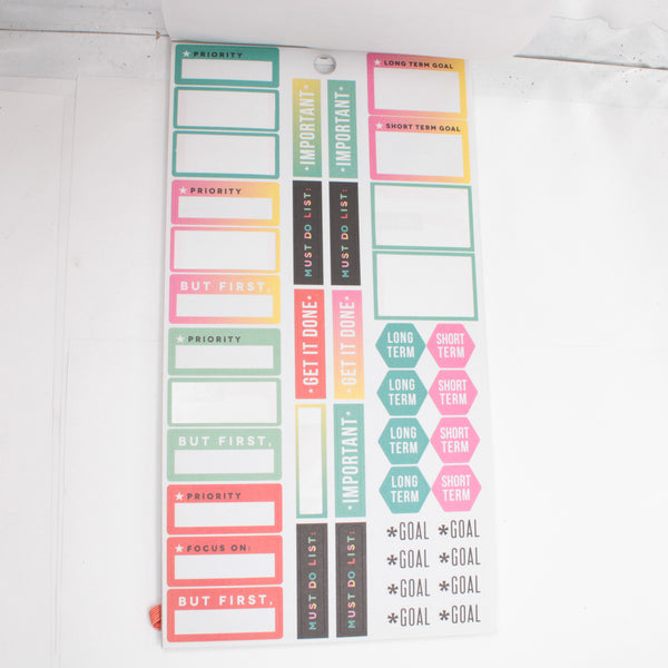 Sticker Book (Partial) - "Productivity" (2016) - Happy Planner DeStash