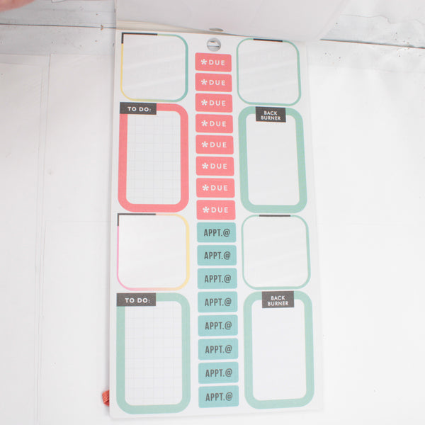 Sticker Book (Partial) - "Productivity" (2016) - Happy Planner DeStash