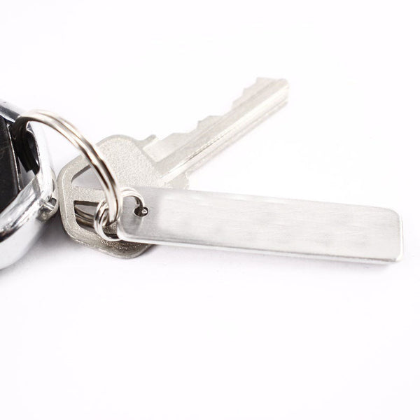 Veritas Aequitas Keychain - Available in Aluminum or Stainless Steel - Personalizable Back