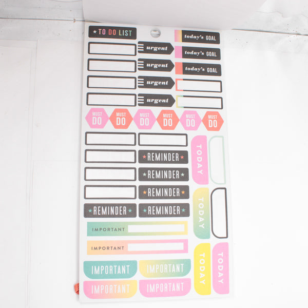 Sticker Book (Partial) - "Productivity" (2016) - Happy Planner DeStash