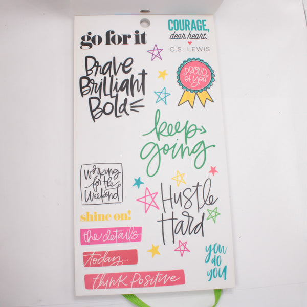 Sticker Book (Mostly Unused) - "Gold Star Quotes" (2018) - Happy Planner DeStash