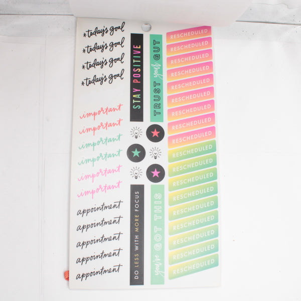 Sticker Book (Partial) - "Productivity" (2016) - Happy Planner DeStash