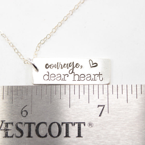 "Courage, dear heart" - Sterling Silver Necklace