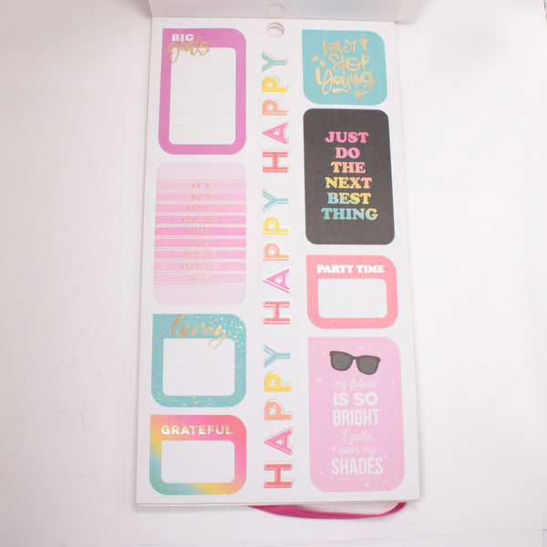 Sticker Book (Partial) - "Happy Quotes" (2018) - Happy Planner DeStash