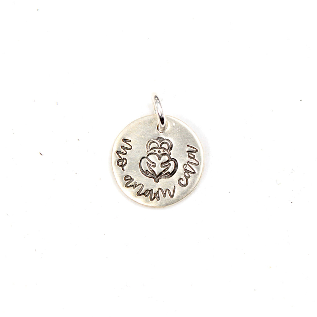 "Mo Anam Cara" - Irish / Gaelic Hand stamped Sterling Silver Charm - Ready to ship