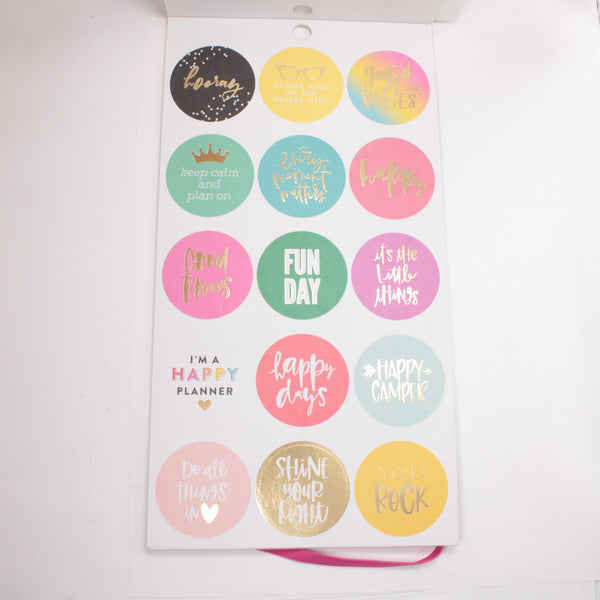 Sticker Book (Partial) - "Happy Quotes" (2018) - Happy Planner DeStash