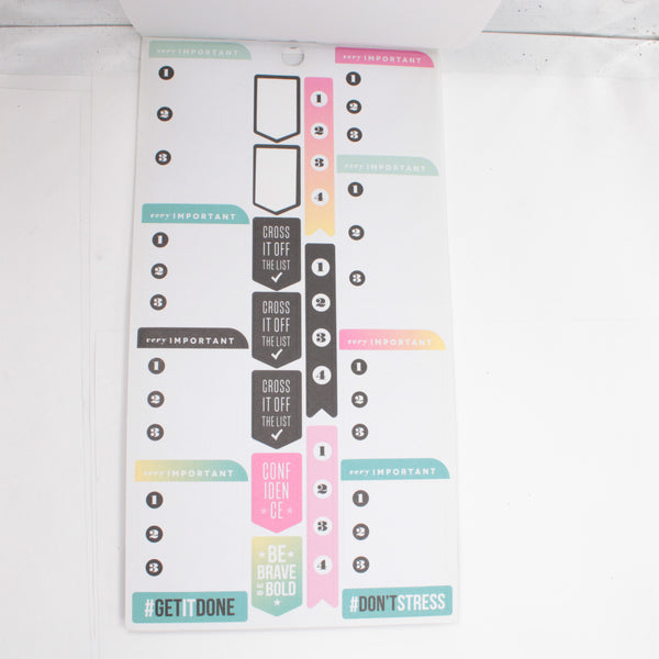 Sticker Book (Partial) - "Productivity" (2016) - Happy Planner DeStash