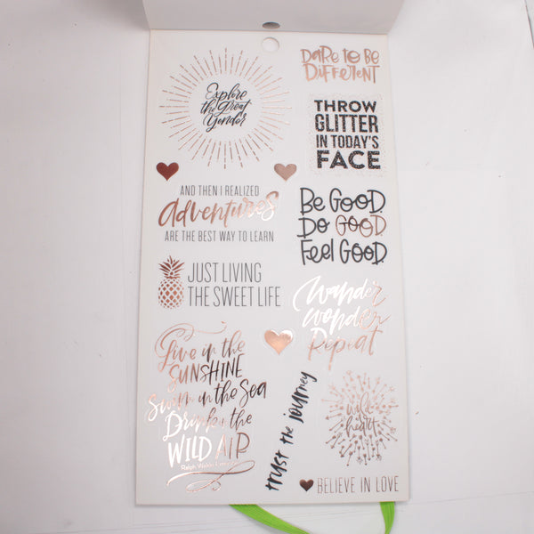 Sticker Book (Mostly Unused) - "Gold Star Quotes" (2018) - Happy Planner DeStash