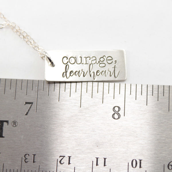 "Courage, dear heart" - Sterling Silver Necklace