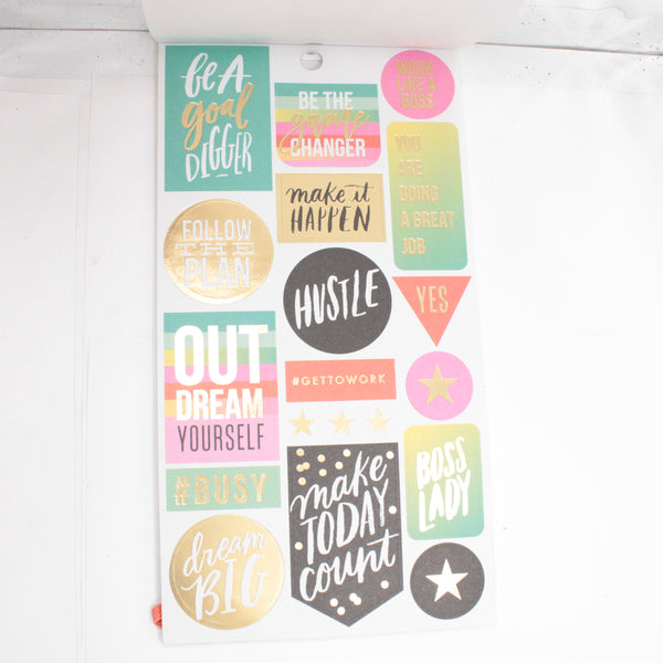 Sticker Book (Partial) - "Productivity" (2016) - Happy Planner DeStash