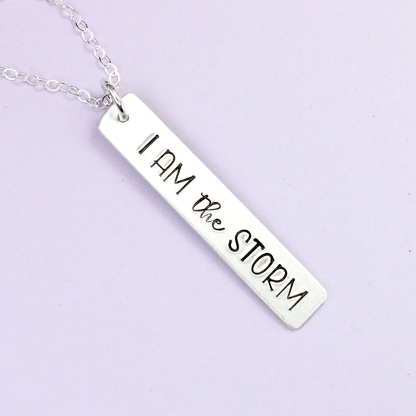 I am the storm sterling silver necklace 