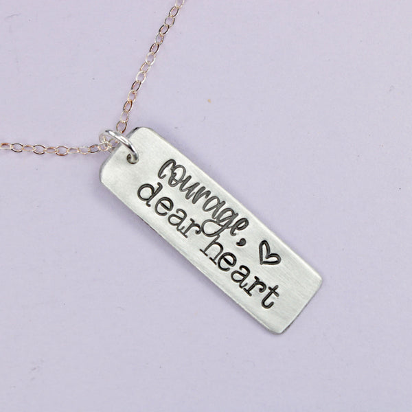 "Courage, dear heart" - Sterling Silver Necklace
