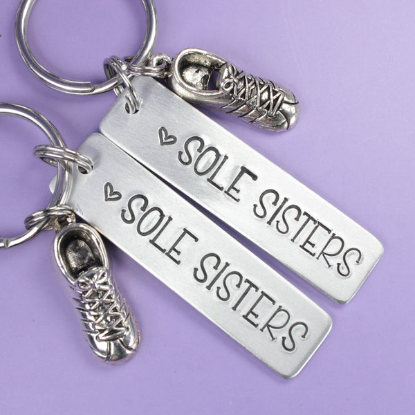 "Sole Sisters" - Running Buddy Keychain Set - #HE