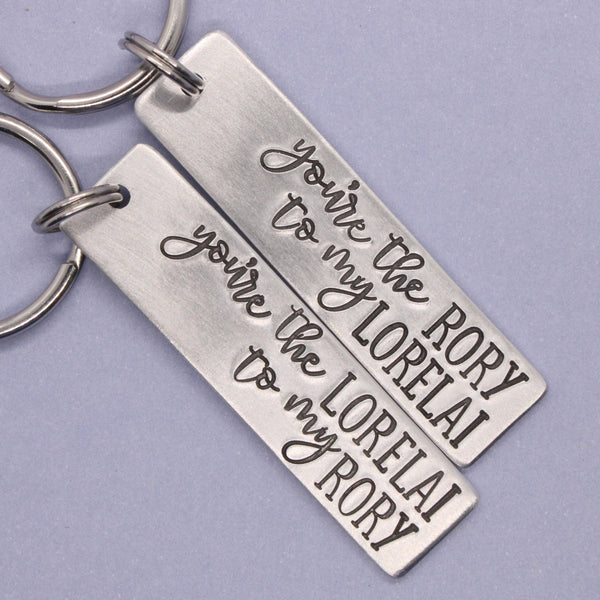 "You're the Lorelai to my Rory" and "You're the Rory to my Lorelai" Gilmore Girls Inspired Keychains