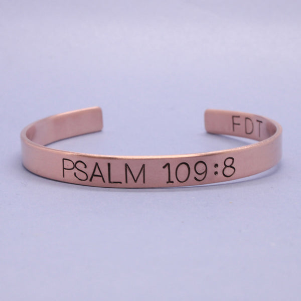"PSALM 109:8" 1/4" Cuff Bracelet