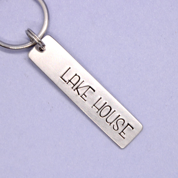 "Lake House" Hand Stamped Keychain