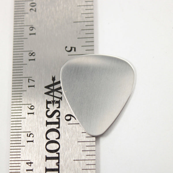 "Without Music, Life Would B Flat" Hand stamped Guitar Pick, Keychain or Wrap Bracelet