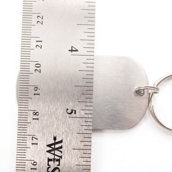 "Eat, drink, and be married" Stainless Steel Bottle Opener Keychain personalized with names and your date
