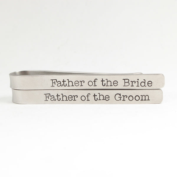 "Father of the Bride" or "Father of the Groom" Tie Bar / Tie Clip