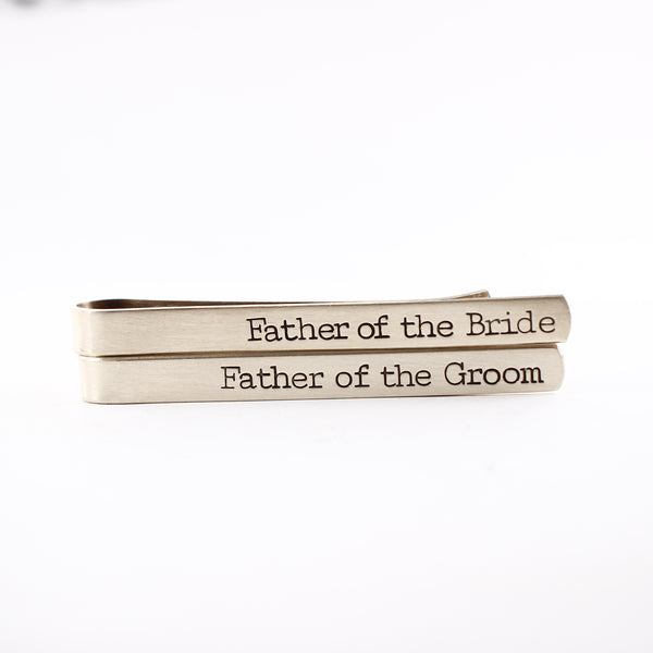 "Father of the Bride" or "Father of the Groom" Tie Bar / Tie Clip