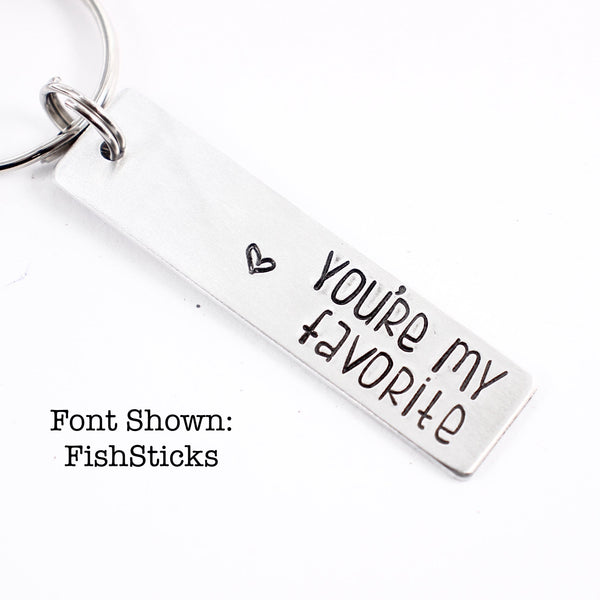 Custom, Hand Stamped Keychain