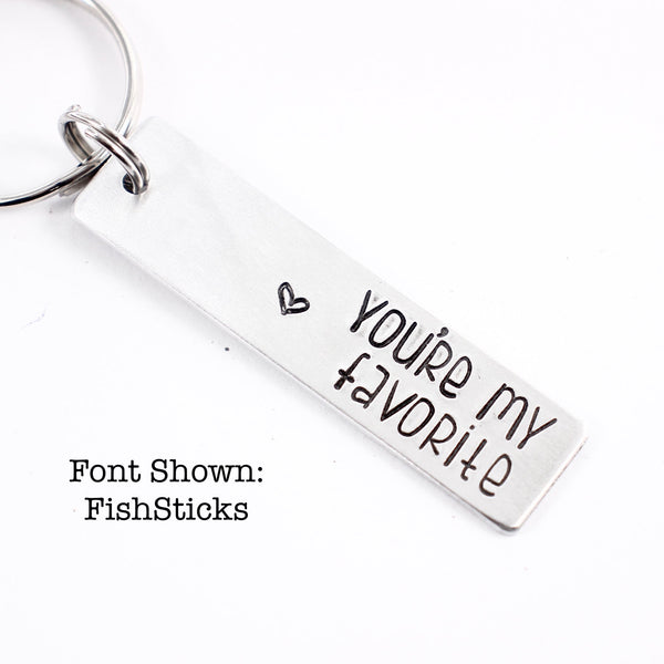 Custom, Hand Stamped Keychain