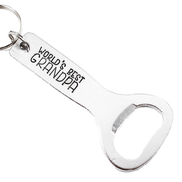 "World's Best Grandpa" Bottle Opener Keychain