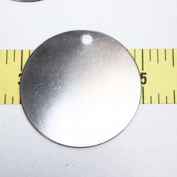 2" Ornament Disks - Stainless Steel - Supply Destash - Completely Hammered