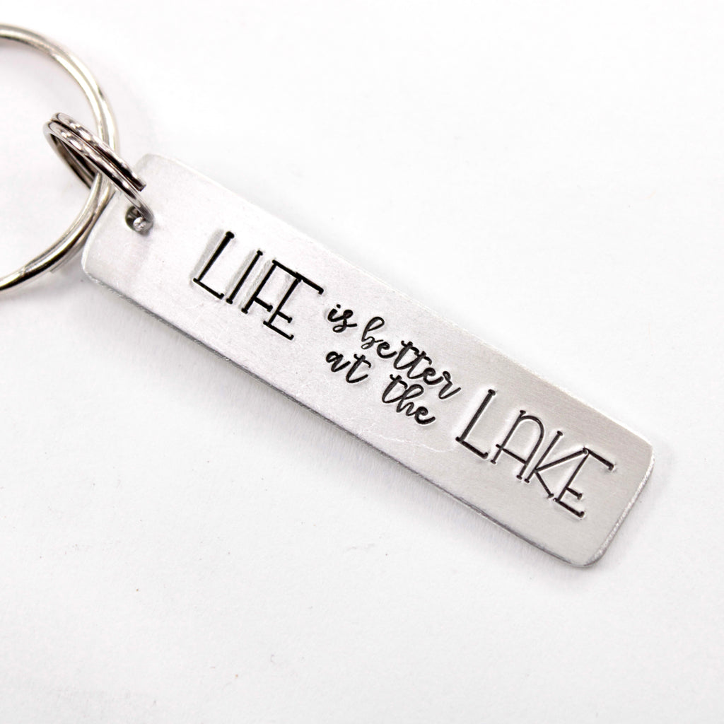 "LIFE is better at the LAKE" Keychain - Discounted and ready to ship