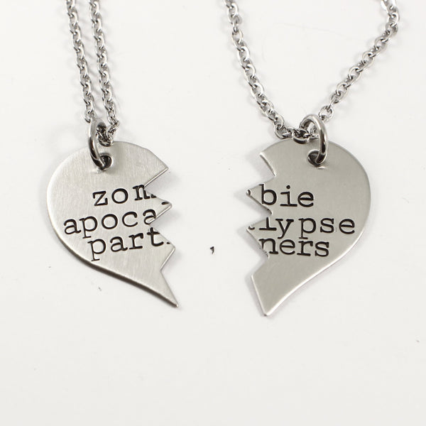 "Zombie Apocalypse Partners" Necklace or Keychain Set #TW - Completely Hammered