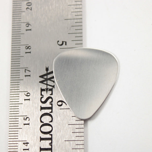 "I'd still pick you" Guitar Pick with DATE - Stainless Steel, Copper and Brass