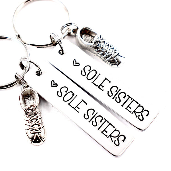 "Sole Sisters" - Running Buddy Keychain Set - #HE