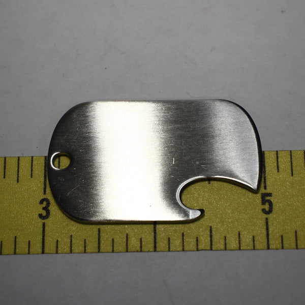 Bottle Opener Blanks - Stainless Steel - Supply Destash - Completely Hammered