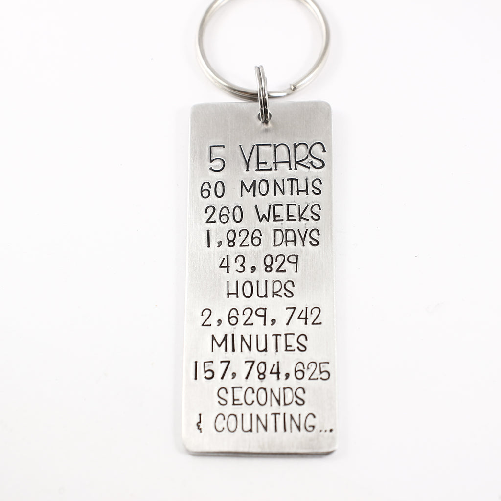 Five Years Keychain - DISCOUNTED and READY TO SHIP - Completely Hammered
