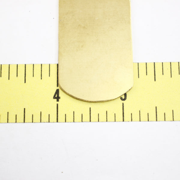 Brass Dog Tag - Supply Destash - Completely Hammered