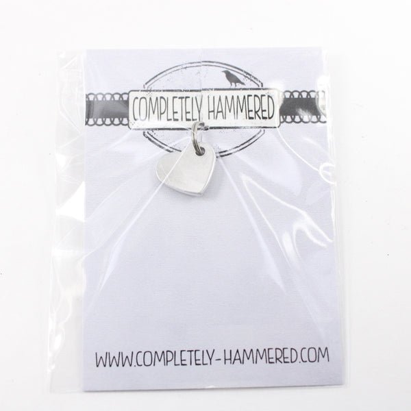 Custom Hand Stamped Two Initial Keychain - Small Heart – Completely ...